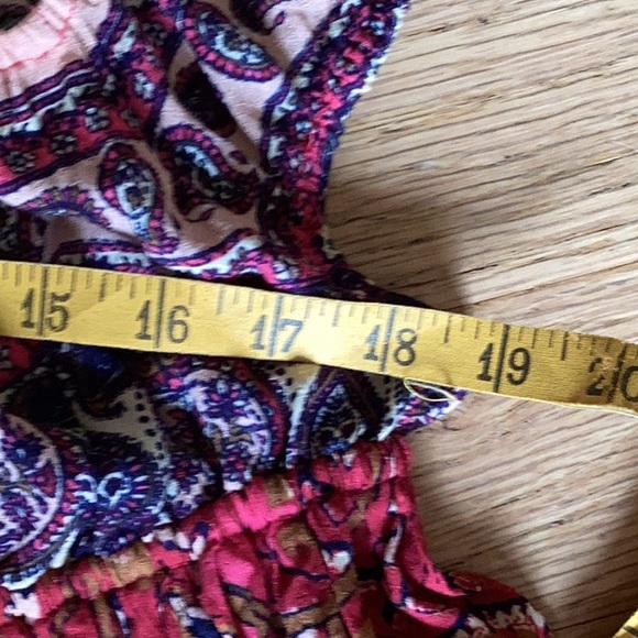 Free People NWT beautiful strawberry combo boho print tunic or dress size small - Picture 12 of 16